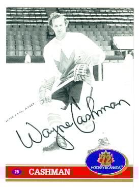 Picture of Wayne Cashman autographed Hockey Card (1972 Canada Cup) 1991 Future Trends No.25