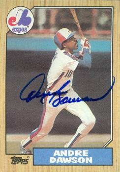 Picture of Andre Dawson autographed Baseball Card (Montreal Expos) 1987 Topps No.345
