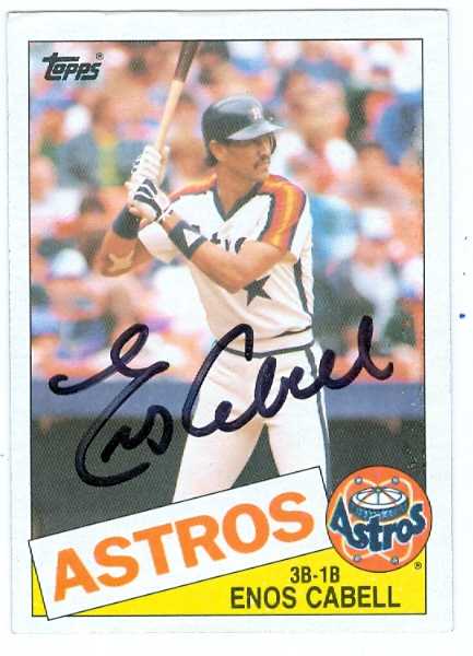 Picture of Enos Cabell autographed Baseball Card (Houston Astros) 1985 Topps No.786
