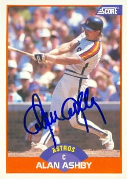 Picture of Alan Ashby autographed Baseball Card (Houston Astros) 1989 Score No.366