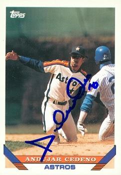 Picture of Andujar Cedeno autographed Baseball Card (Houston Astros) 1993 Topps No.553