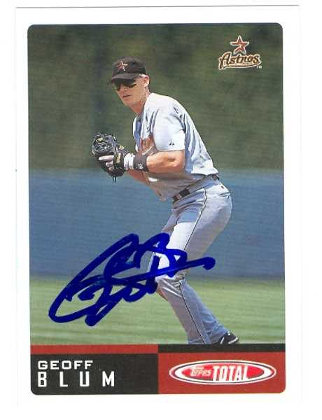 Picture of Geoff Blum autographed Baseball Card (Houston Astros) 2002 Topps Total No.595