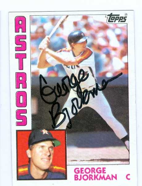 Picture of George Bjorkman autographed Baseball Card (Houston Astros) 1984 Topps No.116