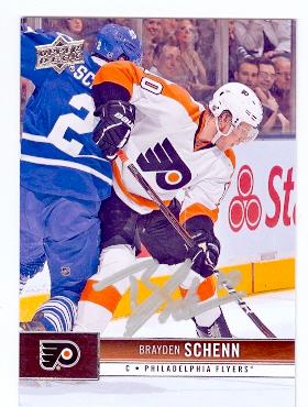 Picture of Brayden Schenn autographed hockey card (Philadelphia Flyers) 2012 2013 Upper Deck No.134