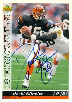 Picture of David Klingler autographed Football Card (Cincinnati Bengals) 1993 Upper Deck No.250