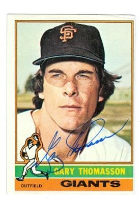Picture of Gary Thomasson autographed baseball card (San Francisco Giants) 1976 Topps No.261
