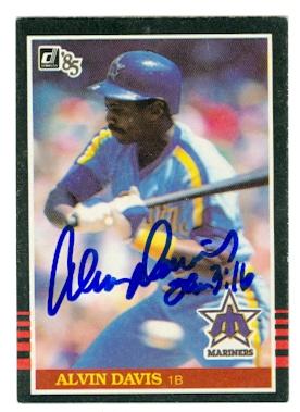 Picture of Alvin Davis autographed baseball card (Seattle Mariners) 1985 Donruss No.69
