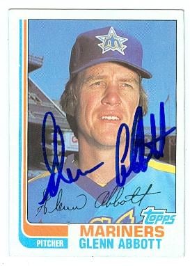 Picture of Glenn Abbott autographed baseball card (Seattle Mariners) 1982 Topps No.571