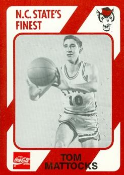 Tom Mattocks Basketball Card (N.C. North Carolina State) 1989 Collegiate Collection No.143 -  Autograph Warehouse, 107827