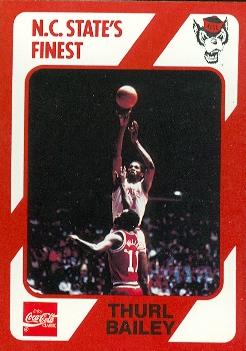 Thurl Bailey Basketball Card (N.C. North Carolina State) 1989 Collegiate Collection No.10
