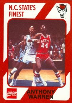 Picture of Anthony Warren Basketball Card (N.C. North Carolina State) 1989 Collegiate Collection No.124