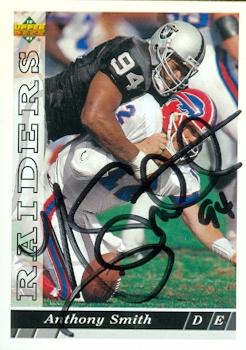 Picture of Anthony Smith autographed Football Card (Oakland Raiders) 1993 Upper Deck No.321