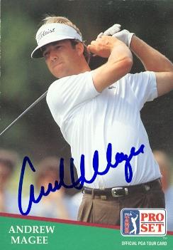 Picture of Andrew Magee autographed trading card (Golf) 1991 Pro Set No.117