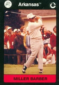 Miller Barber Golf Card (Arkansas) 1991 Collegiate Collection No.9
