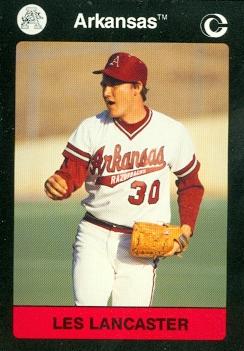 Les Lancaster Baseball Card (Arkansas) 1991 Collegiate Collection No.12