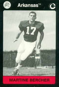 Picture of Martine Bercher Football Card (Arkansas) 1991 Collegiate Collection No.65