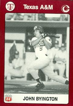 John Byington Baseball Card (Texas A&M) 1991 Collegiate Collection No.60
