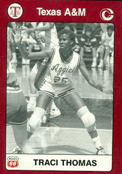 Traci Thomas Basketball Card (Texas A&M) 1991 Collegiate Collection No.88