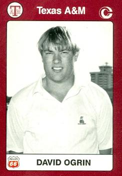 Picture of David Ogrin Golf Card (Texas A&M) 1991 Collegiate Collection No.91