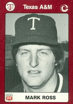 Mark Ross Baseball Card (Texas A&M) 1991 Collegiate Collection No.35