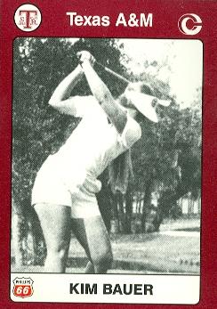 Kim Bauer Golf Card (Texas A&M) 1991 Collegiate Collection No.92