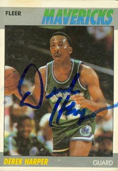 Derek Harper autographed Basketball Card (Dallas Mavericks) 1987 Fleer No.48 smudged signature -  Autograph Warehouse, 105756