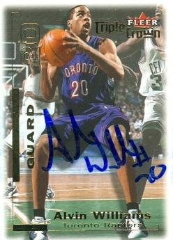 Picture of Alvin Williams autographed Basketball Card (Toronto Raptors) 2001 Fleer Triple Crown No.78