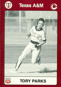 Tory Parks Trading Card (Texas A&M) 1991 Collegiate Collection No.48 Softball