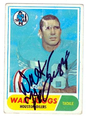 Walt Suggs autographed football card (Houston Oilers) 1968 Topps No.94 Poor Condition -  Autograph Warehouse, 108242