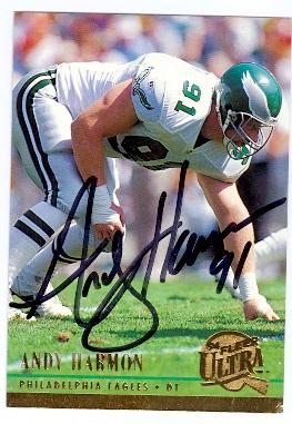 Picture of Andy Harmon autographed football card (Philadelphia Eagles) 1994 Fleer No.50