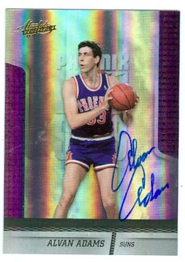 Picture of Alvan Adams autographed basketball card (Phoenix Suns) 2010 Panini Absolute No.105 405 of 499
