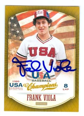 Picture of Frank Viola autographed baseball card ( Team USA Baseball Twins legend) 2013 Panini USA Baseball No.7