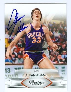 Picture of Alvan Adams autographed basketball card (Phoenix Suns) 2009 Panini Prestige No.113