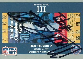 Matt Snell autographed Football Card (New York Jets) 1990 Pro Set No.3 Super Bowl III front -  Autograph Warehouse, 105605