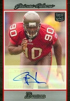 Picture of Gaines Adams autographed Football Card (Tampa Bay Bucs) 2007 Bowman Rookie No.BAV-GA