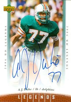 Picture of A.J. Duhe autographed Football Card (Miami Dolphins) 2006 Upper Deck No.56