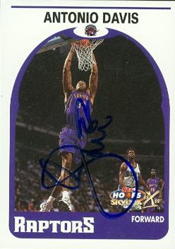 Picture of Antonio Davis autographed Basketball Card (Toronto Raptors) 2000 Skybox Hoops No.176