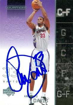 Picture of Antonio Davis autographed Basketball Card (Toronto Raptors) 2002 Upper Deck Ovation No.83