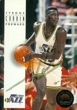 Tyrone Corbin autographed Basketball Card (Utah Jazz) 1993 Skybox No.175 light signature -  Autograph Warehouse, 111116