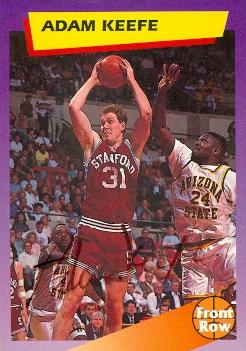 Picture of Adam Keefe autographed Basketball Card (Stanford) 1992 Front Row No.63 Rookie