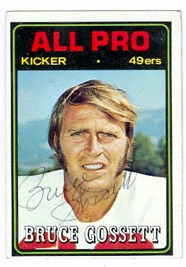 Bruce Gossett autographed football card (San Francisco 49ers) 1974 Topps No.132 -  Autograph Warehouse, 106180
