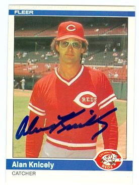 Picture of Alan Knicley autographed baseball card (Cincinnati Reds) 1984 Fleer No.473