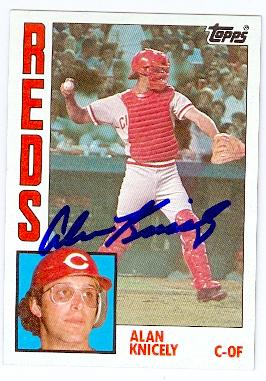 Picture of Alan Knicley autographed baseball card (Cincinnati Reds) 1984 Topps No.323