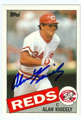 Picture of Alan Knicley autographed baseball card (Cincinnati Reds) 1985 Topps No.68T
