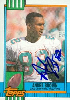 Picture of Andre Brown autographed Football Card (Miami Dolphins) 1990 Topps No.324 Rookie Season