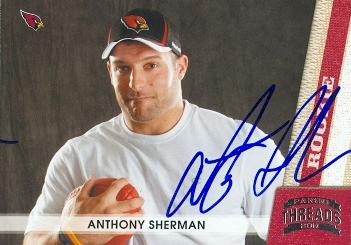 Picture of Anthony Sherman autographed Football Card (Arizona Cardinals) 2011 Panini Threads No.160 Rookie