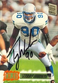 Terry Wooden autographed Football Card (Seattle Seahawks) 1994 Topps Stadium Club No.255