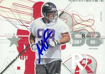 Picture of Anthony Weaver autographed Football Card (Baltimore Ravens) 2002 Upper Deck SPX No.97 Rookie