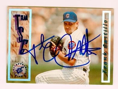 Picture of Frank Castillo autographed baseball card (Chicago Cubs) 1996 Topps Stadium Club No.252