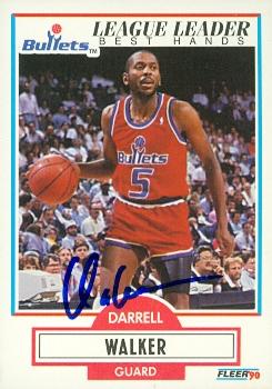 Picture of Darrell Walker autographed Basketball Card (Washington Bullets) 1990 Fleer No.196